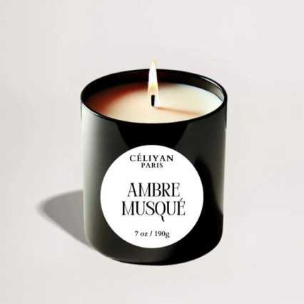 Bougie Parfumée Ambre musqué Céliyan Paris
